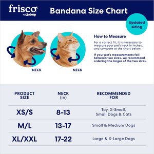 Frisco Valentine's Heart Print Dog & Cat Bandana, Medium/Large