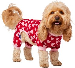 Frisco Heart Print Dog & Cat Jersey PJs, Medium