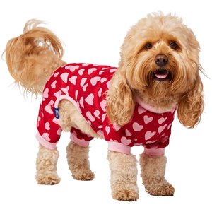 Frisco Valentine's Heart Print Dog & Cat Jersey PJs, Medium
