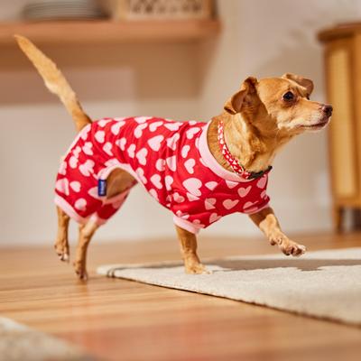 Show full view: Frisco Valentine's Heart Print Dog & Cat Jersey PJs, Small slide 7 of 9