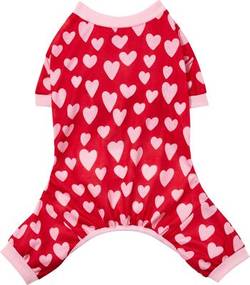 Show full view: Frisco Valentine's Heart Print Dog & Cat Jersey PJs, X-Large slide 4 of 9