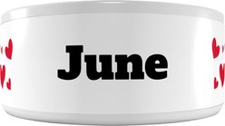 Frisco Hearts Ceramic Personalized Dog Bowl, 5 cup