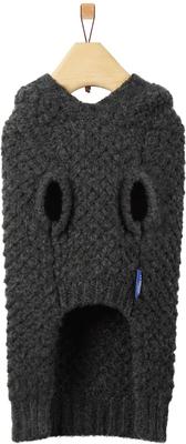 Show full view: Frisco Heathered Chunky Dog & Cat Hooded Sweater, Black, Medium slide 5 of 9