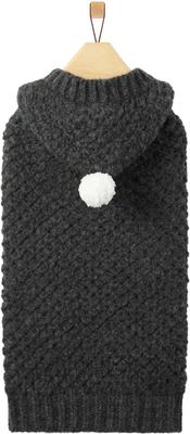 Show full view: Frisco Heathered Chunky Dog & Cat Hooded Sweater, Black, XX-Large slide 3 of 8
