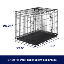 Frisco Heavy Duty All-in-1 Multi-Stage 3 Door Collapsible Wire Dog Crate, Medium slide 2 of 7
