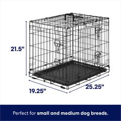 Frisco Heavy Duty All-in-1 Multi-Stage 3 Door Collapsible Wire Dog Crate, Small slide 2 of 7
