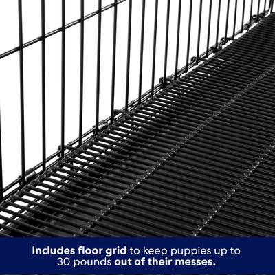 Frisco Heavy Duty All-in-1 Multi-Stage 3 Door Collapsible Wire Dog Crate