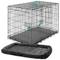 Show in main carousel: Frisco Heavy Duty Enhanced Lock Double Door Fold & Carry Wire Crate & Mat Kit, Teal, X-Large + MidWest Quiet Time Fleece Dog Crate Mat, Gray, 48-in slide 1 of 9