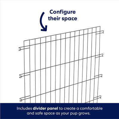 Show full view: Frisco Heavy Duty Enhanced Lock Double Door Fold & Carry Wire Dog Crate & Mat Kit, Red, Large slide 6 of 9