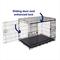 Show in main carousel: Frisco Heavy Duty Enhanced Lock Sliding Double Door Fold & Carry Wire Dog Crate & Mat Kit, Large slide 4 of 10