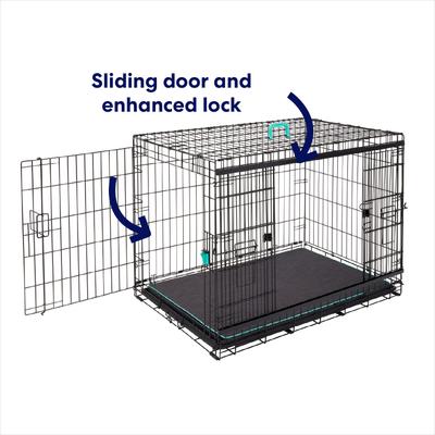 Show full view: Frisco Heavy Duty Enhanced Lock Sliding Double Door Fold & Carry Wire Dog Crate & Mat Kit, Large slide 4 of 10