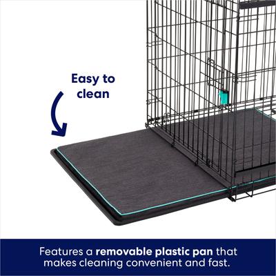 Show full view: Frisco Heavy Duty Enhanced Lock Sliding Double Door Fold & Carry Wire Dog Crate & Mat Kit, Large slide 5 of 10