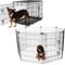 Show in main carousel: Frisco Heavy Duty Fold & Carry Double Door Collapsible Wire Dog Crate, 30 inch & Frisco Wire Dog Exercise Pen with Step-Through Door, Black, 30-in slide 1 of 6