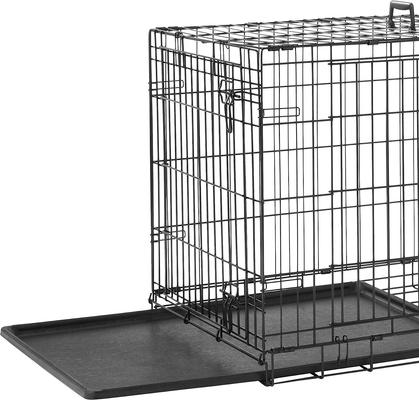 Show full view: Frisco Heavy Duty Fold & Carry Double Door Collapsible Wire Dog Crate, 36 inch & Frisco Micro Terry Dog Crate Mat, Taupe, 36-in slide 2 of 6
