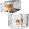 Show in main carousel: Frisco Heavy Duty Fold & Carry Double Door Collapsible Wire Dog Crate, 36 inch & Frisco Wire Dog Exercise Pen with Step-Through Door, Black, 36-in slide 1 of 6