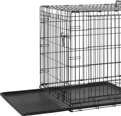 Show full view: Frisco Heavy Duty Fold & Carry Double Door Collapsible Wire Dog Crate, 42 inch & Frisco Micro Terry Dog Crate Mat, Taupe, 42-in slide 2 of 6
