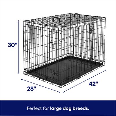 Frisco Heavy Duty Fold & Carry Double Door Collapsible Wire Dog Crate