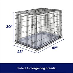 Frisco Heavy Duty Fold & Carry Double Door Collapsible Wire Dog Crate & Mat Kit, Large slide 2 of 8