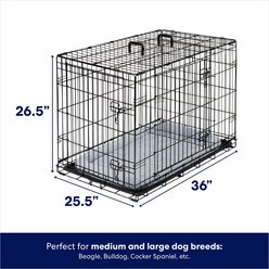 Frisco Heavy Duty Fold & Carry Double Door Collapsible Wire Dog Crate & Mat Kit, Med/Large slide 2 of 8
