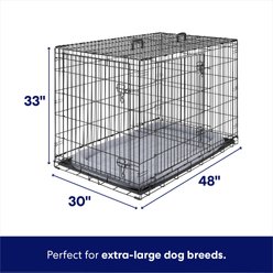 Frisco Heavy Duty Fold & Carry Double Door Collapsible Wire Dog Crate & Mat Kit, X-Large slide 2 of 8