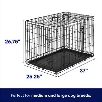 Show full view: Frisco Heavy Duty Fold & Carry Double Door Collapsible Wire Dog Crate, Med/Large slide 2 of 10