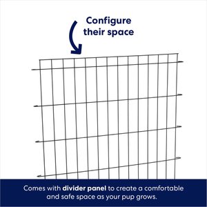 Frisco Heavy Duty Fold & Carry Double Door Collapsible Wire Dog Crate, Med/Large