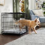 Frisco Heavy Duty Fold & Carry Double Door Collapsible Wire Dog Crate, Small