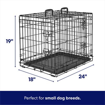 Show full view: Frisco Heavy Duty Fold & Carry Double Door Collapsible Wire Dog Crate, Small slide 2 of 10