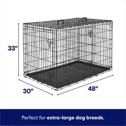 Frisco Heavy Duty Fold & Carry Double Door Collapsible Wire Dog Crate, X-Large slide 2 of 7