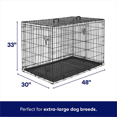 Show full view: Frisco Heavy Duty Fold & Carry Double Door Collapsible Wire Dog Crate, X-Large slide 2 of 10