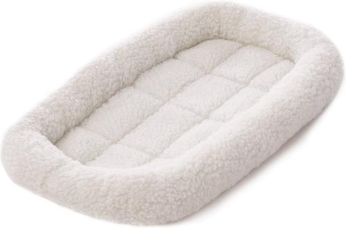 Show full view: Frisco Heavy Duty Fold & Carry Single Door Collapsible Wire Dog Crate, 22 inch & Frisco Quilted Dog Crate Mat, Ivory, 22-in slide 4 of 6