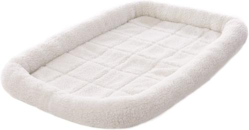 Show full view: Frisco Heavy Duty Fold & Carry Single Door Collapsible Wire Dog Crate, 36 inch & Frisco Quilted Dog Crate Mat, Ivory, 36-in slide 4 of 6