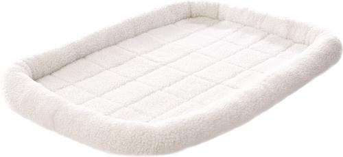 Show full view: Frisco Heavy Duty Fold & Carry Single Door Collapsible Wire Dog Crate, 42 inch & Frisco Quilted Dog Crate Mat, Ivory, 42-in slide 4 of 6