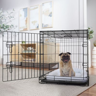 Frisco Frisco Heavy Duty Fold & Carry Single Door Collapsible Wire Dog Crate, Medium