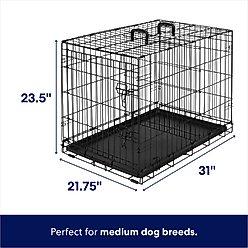 Frisco Heavy Duty Fold & Carry Single Door Collapsible Wire Dog Crate, Medium slide 2 of 7