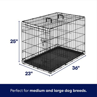 Show full view: Frisco Heavy Duty Fold & Carry Single Door Collapsible Wire Dog Crate, Med/Large slide 2 of 9