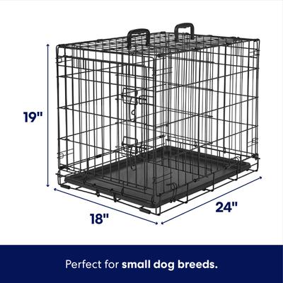 Show full view: Frisco Heavy Duty Fold & Carry Single Door Collapsible Wire Dog Crate, Small slide 2 of 9