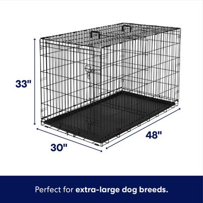Show full view: Frisco Heavy Duty Fold & Carry Single Door Collapsible Wire Dog Crate, X-Large slide 3 of 10