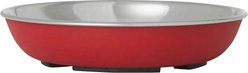 Frisco Heavy Duty Non-Skid Saucer Cat Bowl, 2 count, Red