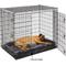 Show in main carousel: Frisco Heavy Duty Single Door Wire Dog Crate, XX-Large + MidWest Quiet Time Fleece Dog Crate Mat, Gray, 54-in slide 9 of 10
