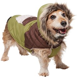 Frisco Heavy Weight 2-Tone Sherpa Lined Hybrid Quilted Dog & Cat Parka, Large