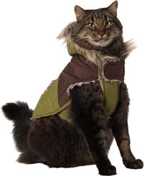 Frisco Heavy Weight 2-Tone Sherpa Lined Hybrid Quilted Dog & Cat Parka, Small