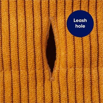 Show full view: Frisco Heavy Weight Lux Corduroy Insulated Dog & Cat Coat with Fur Trimmed Hood, XX-Large slide 7 of 10