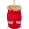 Show in main carousel: Frisco Heavy Weight Matte Quilted Dog & Cat Parka with Cozy Fleece Lining, Red, Large slide 3 of 9