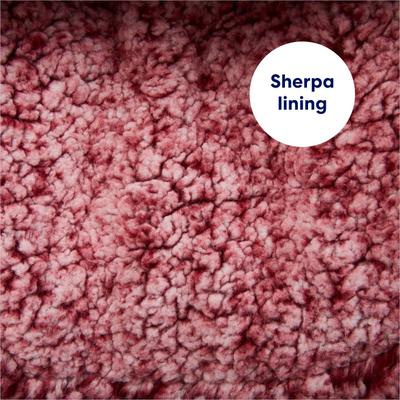 Show full view: Frisco Heavy Weight Matte Quilted Dog & Cat Parka with Cozy Fleece Lining, Red, Large slide 5 of 9