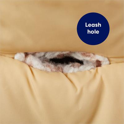 Show full view: Frisco Heavy Weight Matte Quilted Dog & Cat Parka with Cozy Fleece Lining, Tan, Medium slide 7 of 10