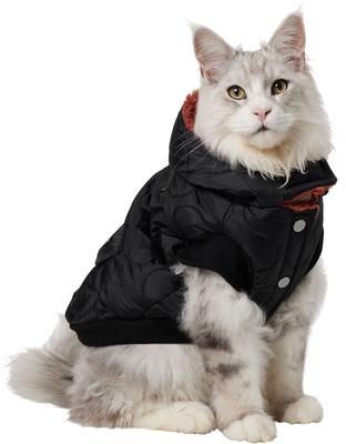 Show full view: Frisco Heavy Weight Matte Quilted Volume Dog & Cat Puffer, Black, Medium slide 3 of 10