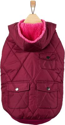 Show full view: Frisco Heavy Weight Matte Quilted Volume Dog & Cat Puffer, Burgundy, Small slide 4 of 10