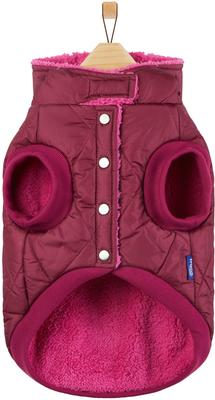 Show full view: Frisco Heavy Weight Matte Quilted Volume Dog & Cat Puffer, Burgundy, Small slide 5 of 10