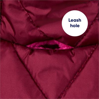 Show full view: Frisco Heavy Weight Matte Quilted Volume Dog & Cat Puffer, Burgundy, Small slide 7 of 10